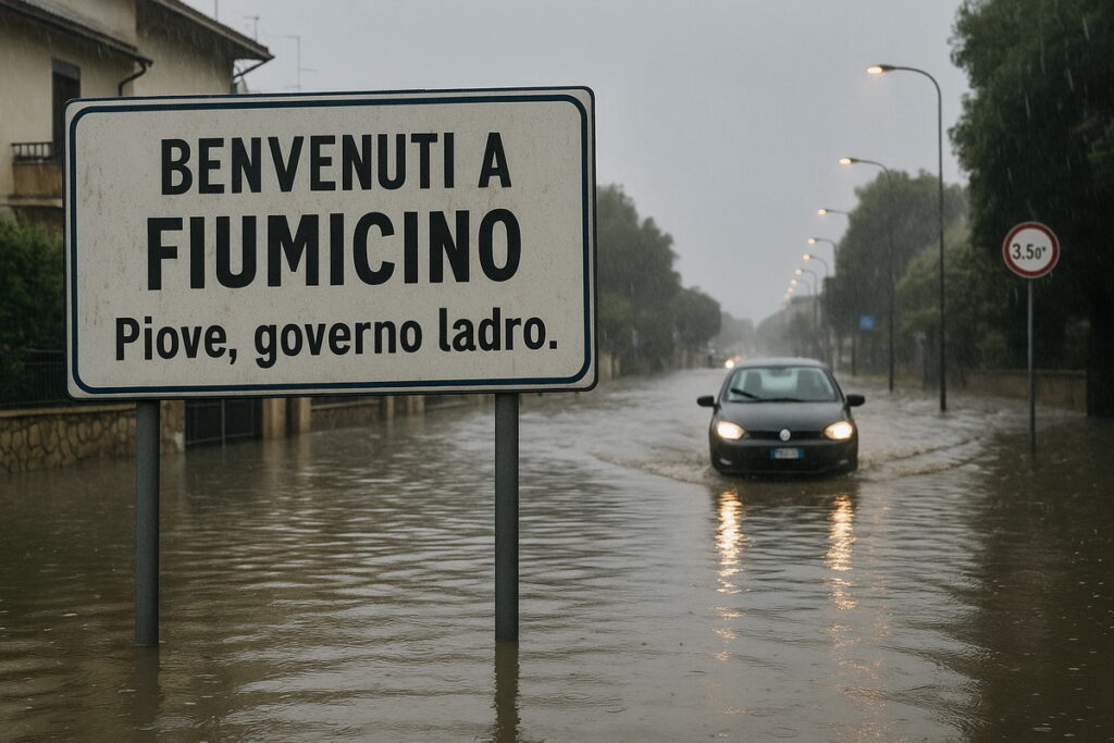 Piove a Fiumicino, ma il problema è sempre lo stesso: il tifo politico