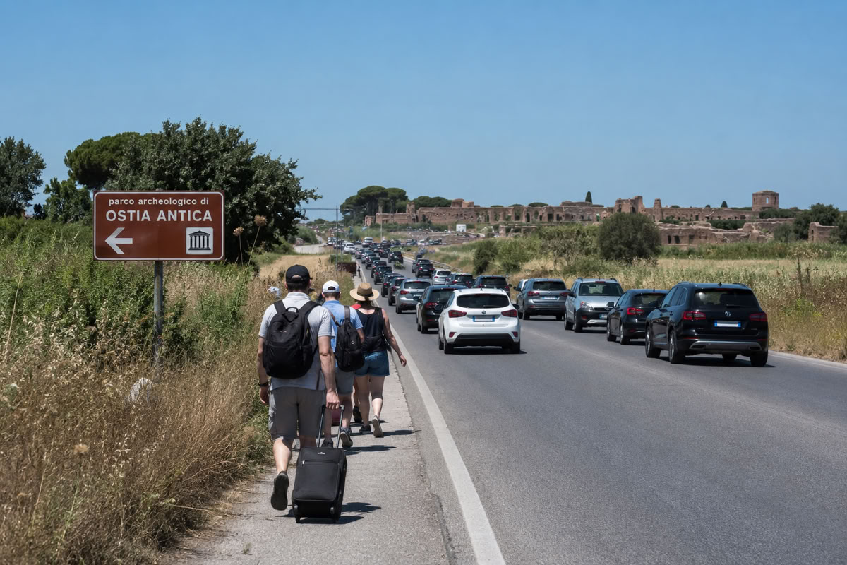 Ostia Antica è a due passi, ma per arrivarci serve un miracolo